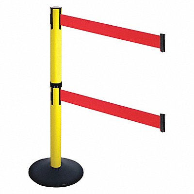 RETRACTA-BELT 331DYARD Barrier Post Black Red Belt 2 Belts