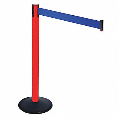 RETRACTA-BELT 331PRDBL Barrier Post 40 in H Blue Belt w/Base