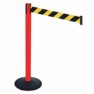 RETRACTA-BELT 331PRDBYD Barrier Post 40 in H Black/Yellow Belt