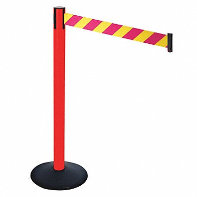 RETRACTA-BELT 331PRDMYD Barrier Post 40 in H Magenta/Yellow Belt