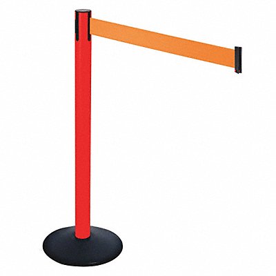 RETRACTA-BELT 331PRDOR Barrier Post Orange Belt w/Base
