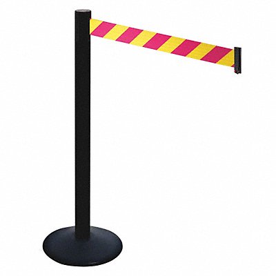 RETRACTA-BELT 331PSBMYD Barrier Post 40 in H Magenta/Yellow Belt