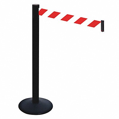 RETRACTA-BELT 331PSBRWD Barrier Post PVC Post Red/White Belt