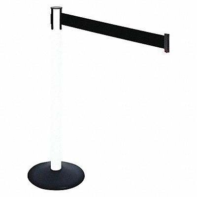 RETRACTA-BELT 331PWHBK Barrier Post 40 in H Black Belt w/Base