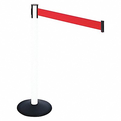 RETRACTA-BELT 331PWHRD Barrier Post PVC Post Red Belt 40 in H