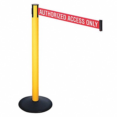 RETRACTA-BELT 331PYWAAO Barrier Post Red/White Belt Text 40in. H