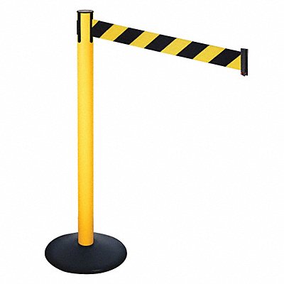 RETRACTA-BELT 331PYWBYD Barrier Post Black/Yellow Belt 3 in Belt W
