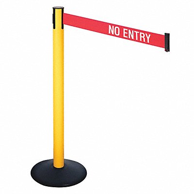 RETRACTA-BELT 331PYWNE Barrier Post Red/White Belt Text 40in. H