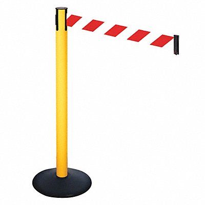 RETRACTA-BELT 331PYWRWD Barrier Post Red/White Belt 3 in Belt W