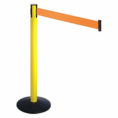 RETRACTA-BELT 331YAOR Barrier Post Black Orange Belt 40 in H