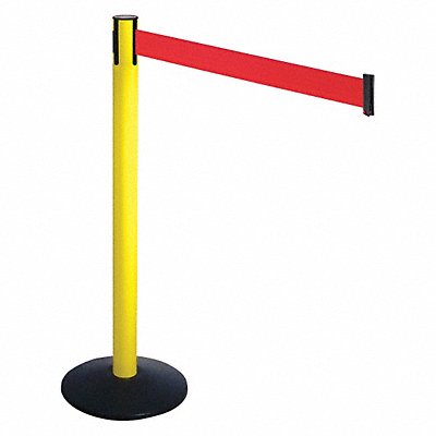 RETRACTA-BELT 331YARD Barrier Post Black Red Belt 3 in Belt W