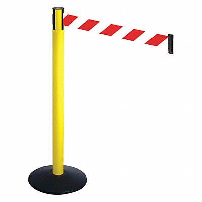 RETRACTA-BELT 331YARWD Barrier Post Red/White Belt Sloped 40inH