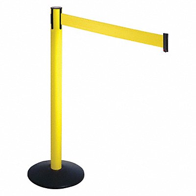 RETRACTA-BELT 331YAYW Barrier Post Black Yellow Belt 3 in Belt W