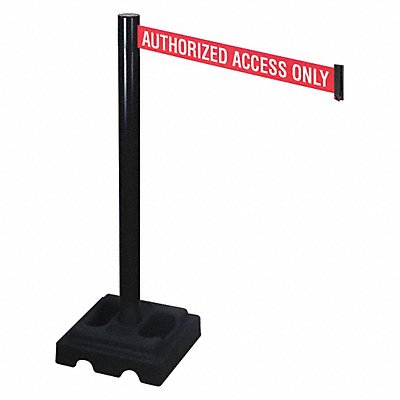 RETRACTA-BELT 332BAAAO Barrier Post Blk 3in Belt W 10ft. Belt L