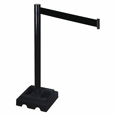 RETRACTA-BELT 332BABK Barrier Post Black Blk Belt 10ft Belt L
