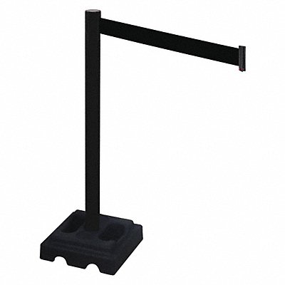RETRACTA-BELT 332PSBBK Barrier Post Blk Blk Belt 10 ft Belt L