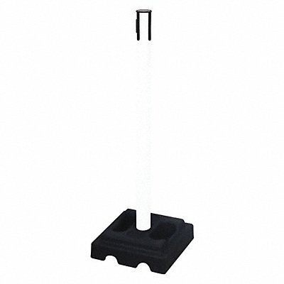 RETRACTA-BELT 332PWHRCV Belt Barrier Receiver Post White Color