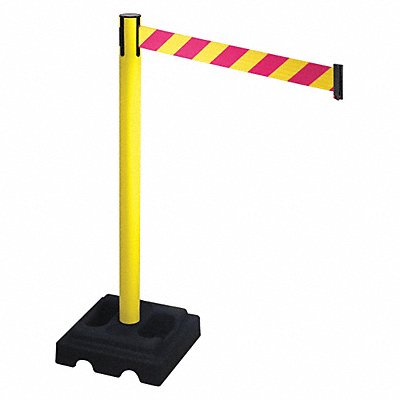 RETRACTA-BELT 332YAMYD Barrier Post Square Magenta/Yellow Belt
