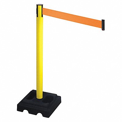 RETRACTA-BELT 332YAOR Barrier Post Square Orange Belt