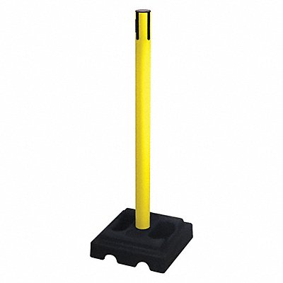 RETRACTA-BELT 332YARCV Belt Barrier Receiver Post Yellow 40 H