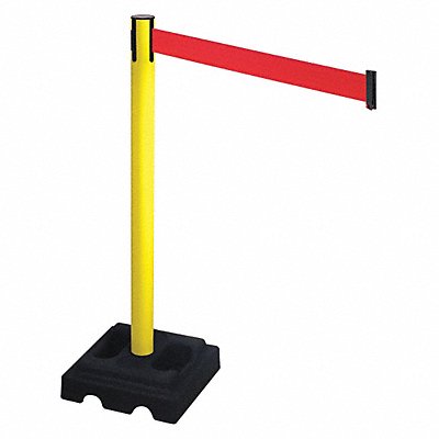 RETRACTA-BELT 332YARD Barrier Post Square Red Belt 3in. Belt W
