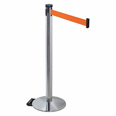 RETRACTA-BELT 304PAPCFO Barrier Post Grey 2 in Belt W 40 in H