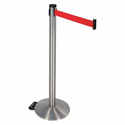 RETRACTA-BELT 304SASSRD Barrier Post Satin SS Rd Belt 2in Belt W