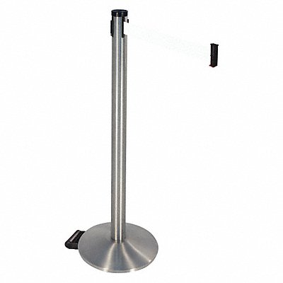 RETRACTA-BELT 304SSWH Barrier Post White Belt 2 in Belt W