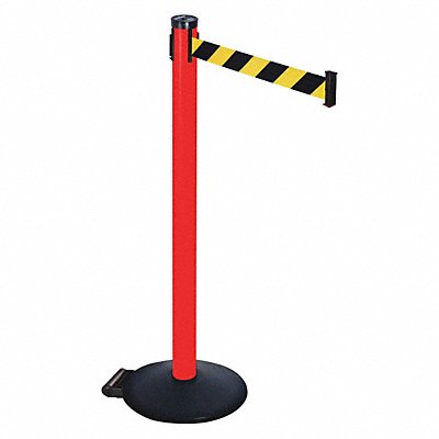 RETRACTA-BELT 305PRDBYD Barrier Post Black/Yellow Belt 2 in Belt W