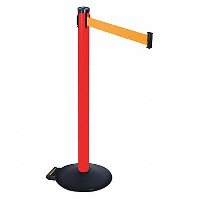 RETRACTA-BELT 305PRDOR Barrier Post PVC Post Blk Orange Belt