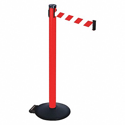 RETRACTA-BELT 305PRDRWD Barrier Post Red/White Belt 2 in Belt W