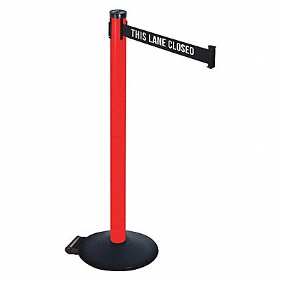 RETRACTA-BELT 305PRDTLC Barrier Post Blk/White Belt 2 in Belt W