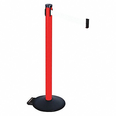 RETRACTA-BELT 305PRDWH Barrier Post PVC Post Black White Belt
