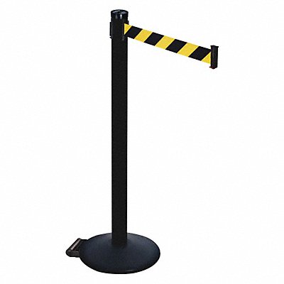 RETRACTA-BELT 305PSBBYD Barrier Post Black/Yellow Belt 2 in Belt W