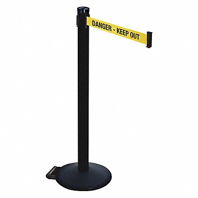 RETRACTA-BELT 305PSBDKO Barrier Post Yellow/Black Text 2 in Belt W