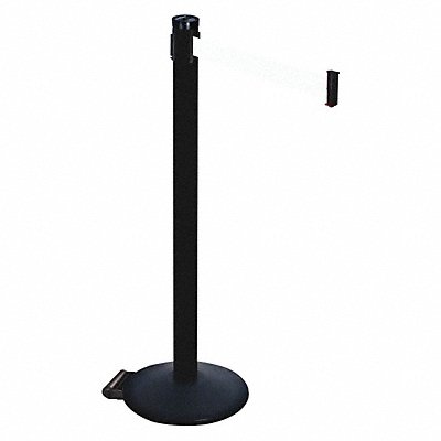 RETRACTA-BELT 305PSBWH Barrier Post PVC Post Black White Belt