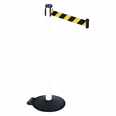 RETRACTA-BELT 305PWHBYD Barrier Post Black/Yellow Belt 2 in Belt W