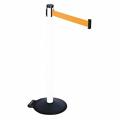 RETRACTA-BELT 305PWHOR Barrier Post PVC Post Black Orange Belt