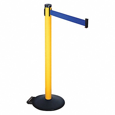 RETRACTA-BELT 305PYWBL Barrier Post Blue Belt 2 in Belt W