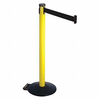 RETRACTA-BELT 305YABK Barrier Post Black Belt 2 in Belt W