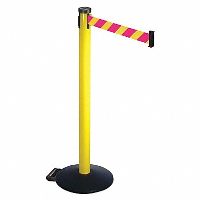 RETRACTA-BELT 305YAMYD Barrier Post Magenta/Yellow Belt 2in Belt W