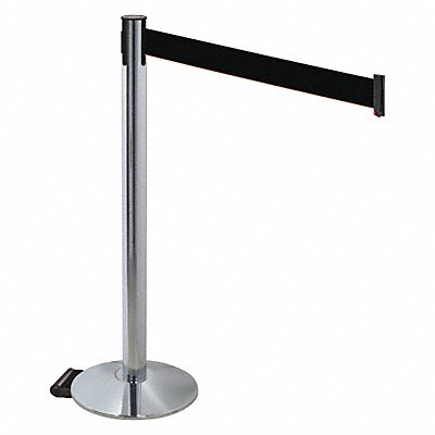 RETRACTA-BELT 334PAPCBK Barrier Post Black Belt 3 in Belt W