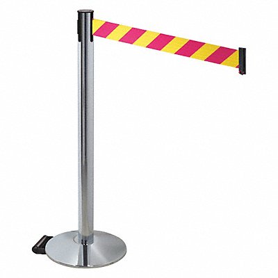 RETRACTA-BELT 334PAPCMYD Barrier Post Grey Magenta/Yellow Belt