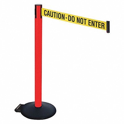 RETRACTA-BELT 335PRDCAU Barrier Post PVC Post w/Wheels 40 in H