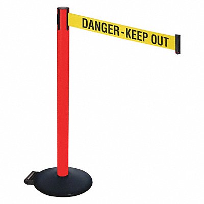 RETRACTA-BELT 335PRDDKO Barrier Post PVC Post w/Wheels 40 in H
