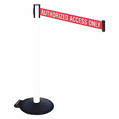 RETRACTA-BELT 335PWHAAO Barrier Post PVC Post w/Wheels 40 in H