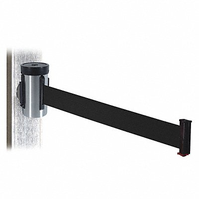 RETRACTA-BELT WH700SSBKMM Belt Barrier Satin SS Black Belt 10ft. L