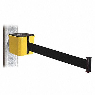 RETRACTA-BELT WH412YW25BKMM Belt Barrier Yellow Magnet Blk Belt 25ft. L