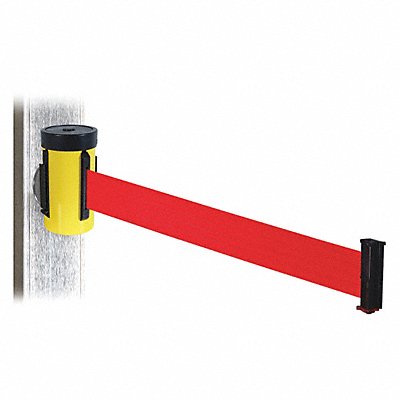 RETRACTA-BELT WH700YWRDMM Belt Barrier Yellow Magnet Red Belt 10ft. L