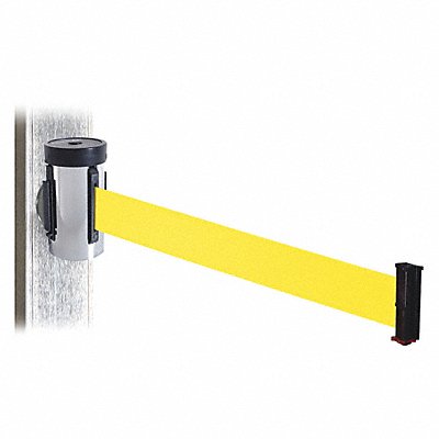 RETRACTA-BELT WH700SSYWMM Belt Barrier Satin SS Yellow Belt 10ft.L